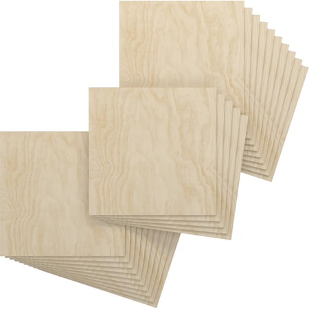 23 3/4W X 23 3/4H X 1/4T Wood Hobby Boards, Birch, 25PK